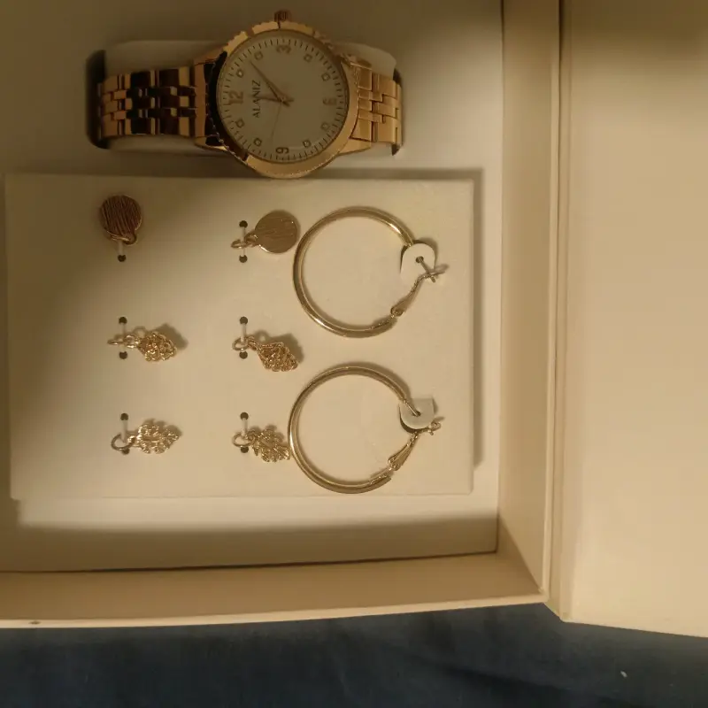 Set de reloj dorado y aros Alaniz - 2