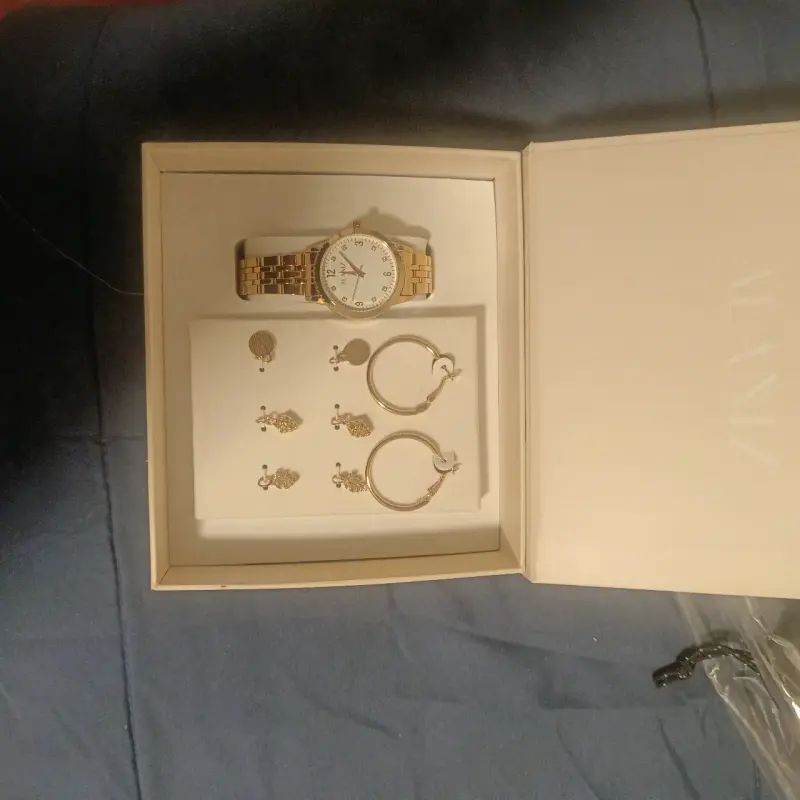 Set de reloj dorado y aros Alaniz - 4