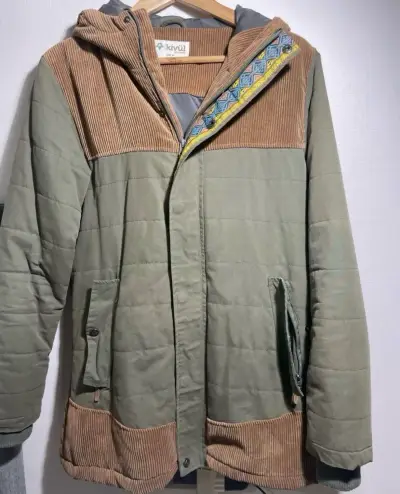 Chaqueta Kivül acolchada verde y marrón - miniatura 1