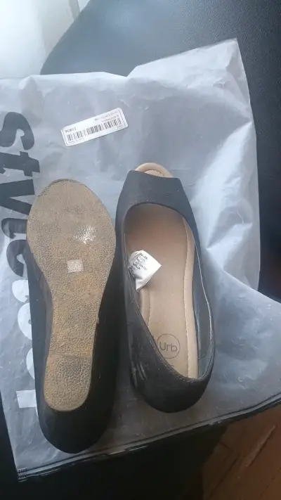 Zapatos de cuña negros estilo casual Urb - miniatura 2