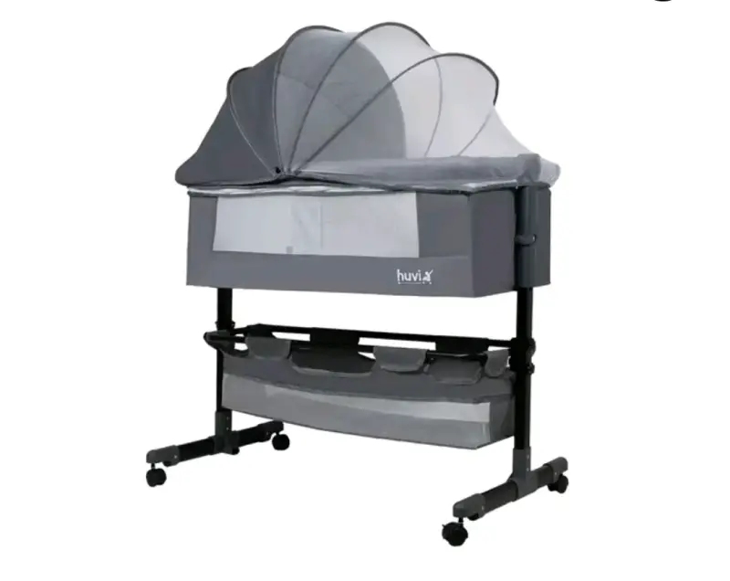 Cuna colecho Huvi gris con mosquitero