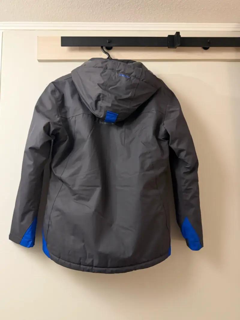 Chaqueta impermeable gris y azul unisex - 2