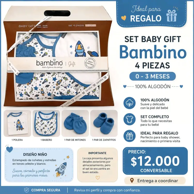 Set de regalo para bebé Bambino 4 piezas - 1