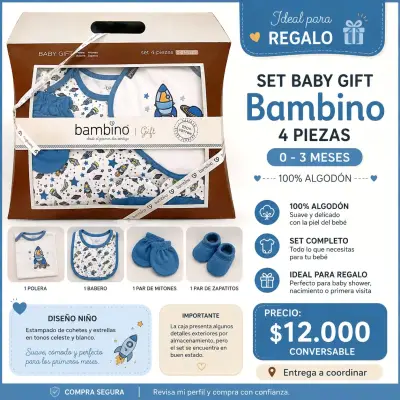 Set de regalo para bebé Bambino 4 piezas - miniatura 1