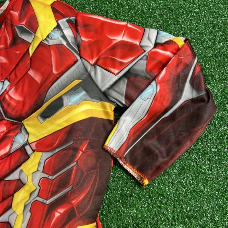 Disfraz infantil de superhéroe rojo y amarillo - 1