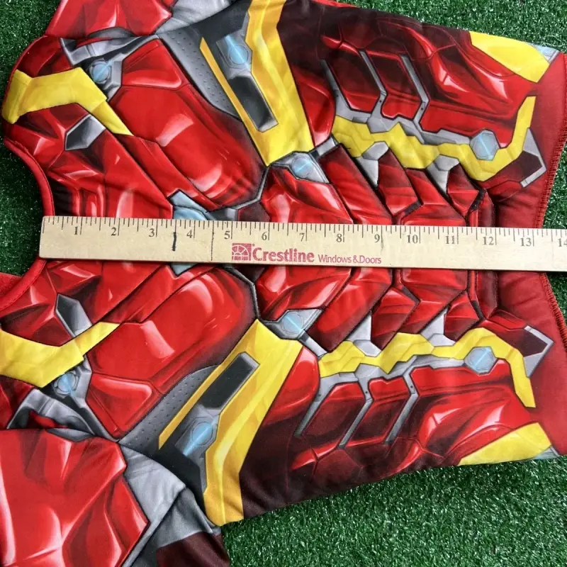 Disfraz infantil de superhéroe rojo y amarillo - 3