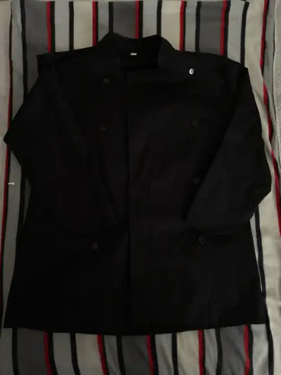 Chaqueta de chef negra unisex - miniatura 1
