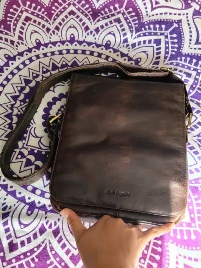 Bolso de cuero marrón Hush Puppies - miniatura 1