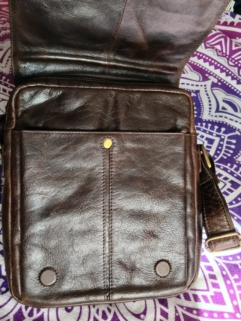 Bolso de cuero marrón Hush Puppies - 4