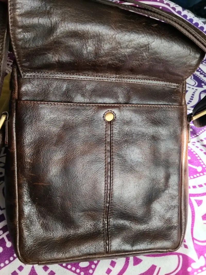 Bolso de cuero marrón Hush Puppies - 5
