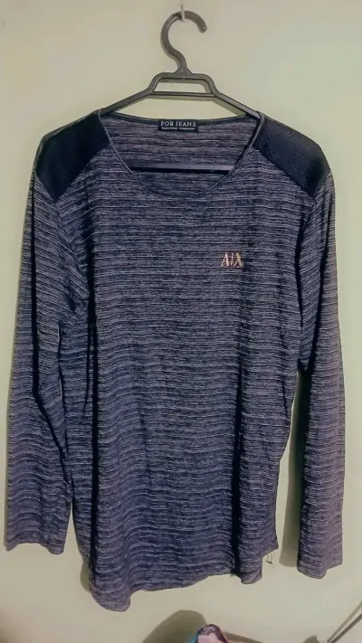 Polera manga larga gris FOB Jeans - miniatura 2