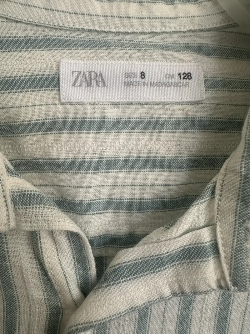 Camisa a rayas Zara niño talla 8 - 3