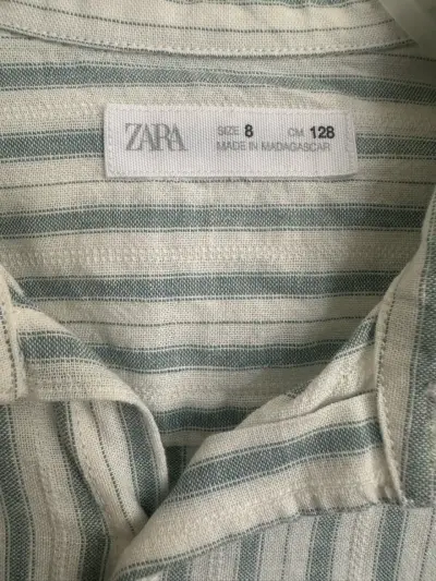 Camisa a rayas Zara niño talla 8 - miniatura 3