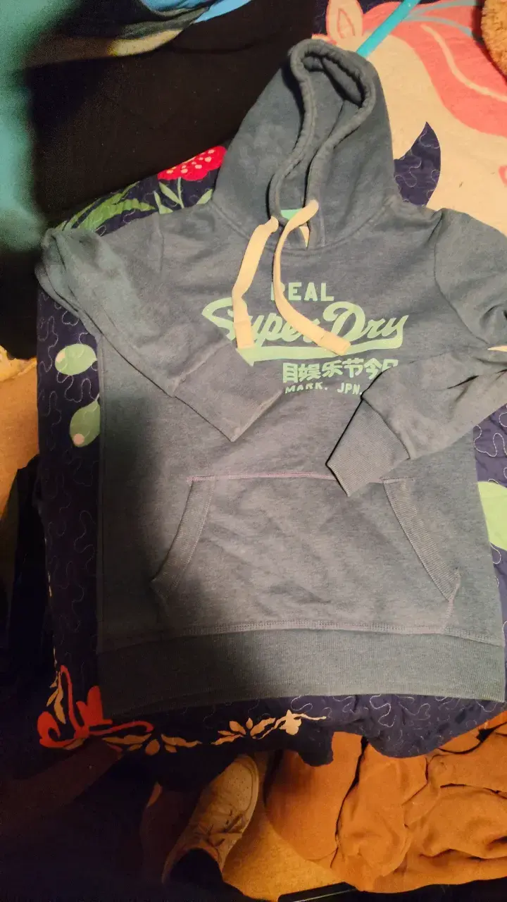 Polerón con capucha Superdry azul