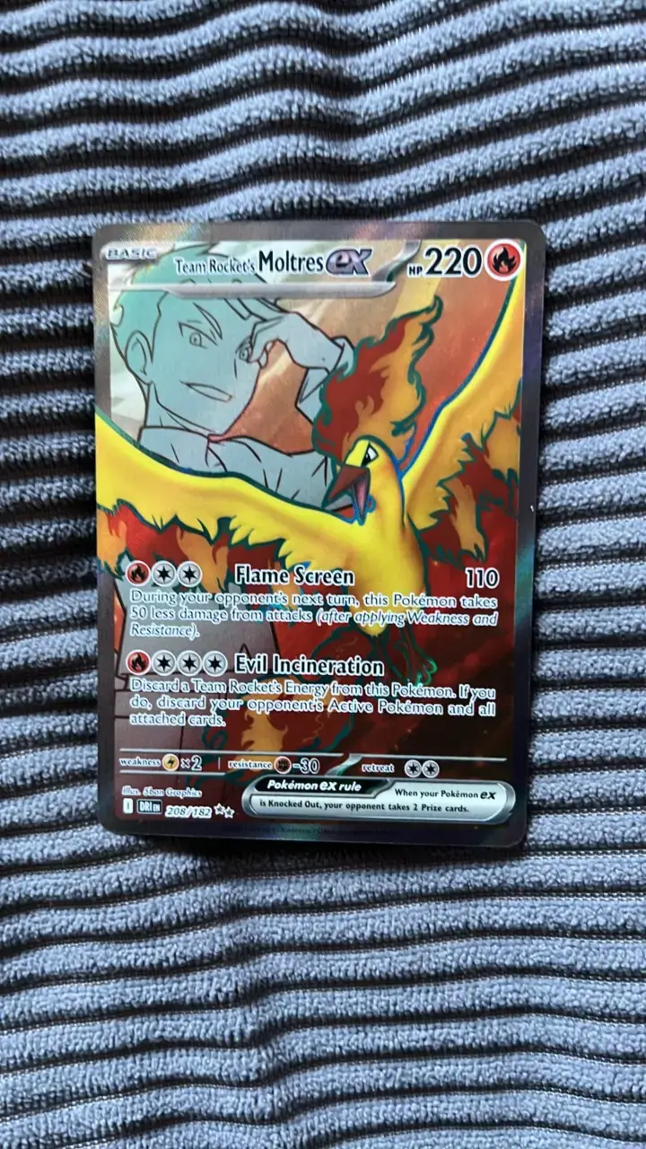 Carta Pokémon Moltres EX Team Rocket - 1