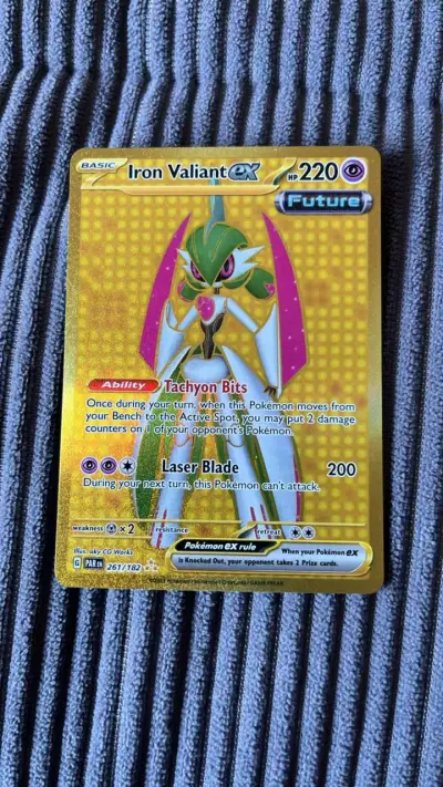 Carta Pokémon Iron Valiant EX holográfica - miniatura 1