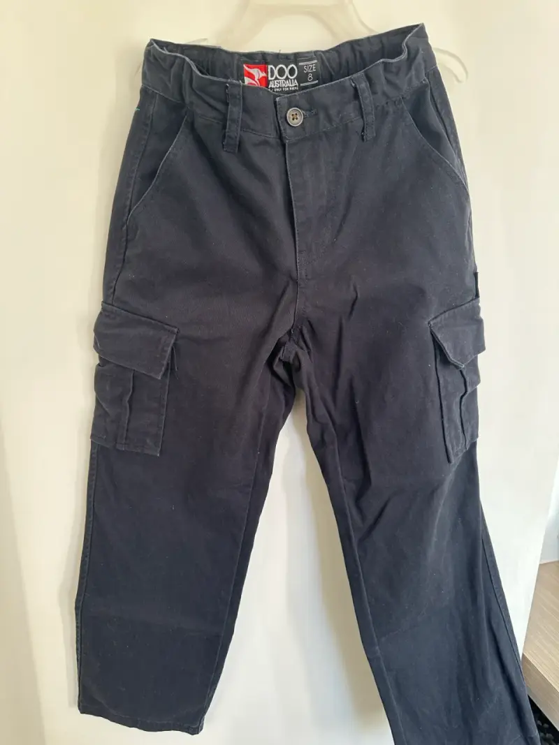 Pantalones cargo Doo Australia negro talla 8 - 1