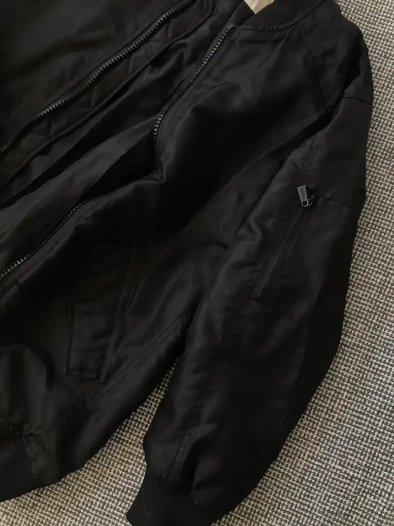 Chaqueta bomber negra para hombre - 3