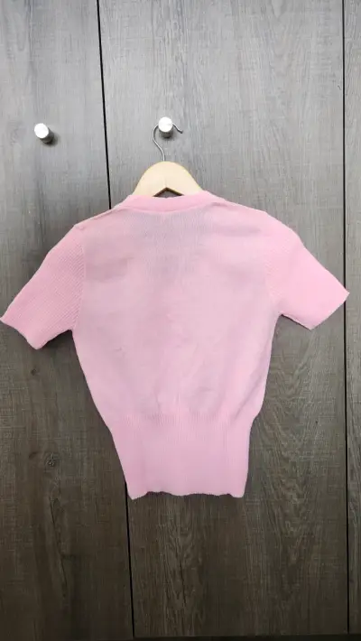 Polera rosada de hilo vintage - miniatura 2