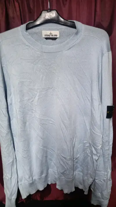Suéter Stone Island azul claro - miniatura 1