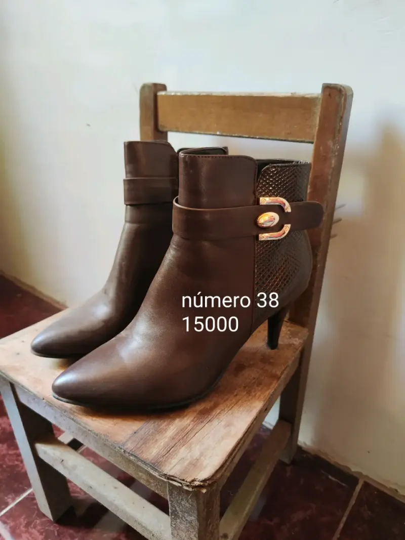 Zapatos plataforma burdeos talla 35 - 4