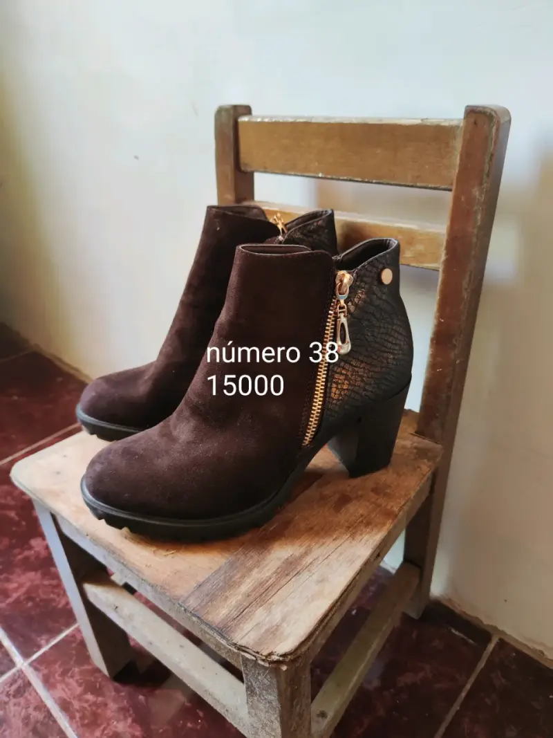 Zapatos plataforma burdeos talla 35 - 5