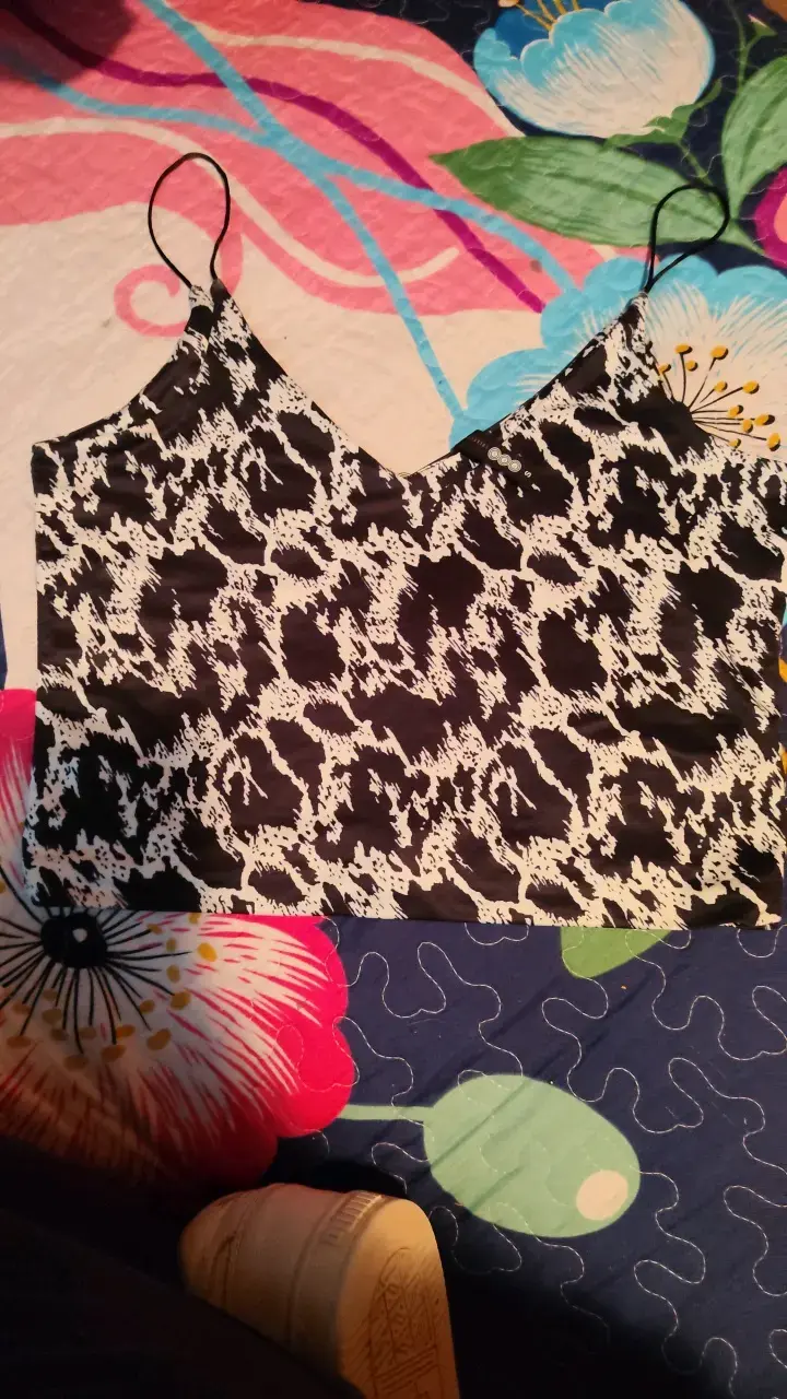 Top de tirantes estampado animal print