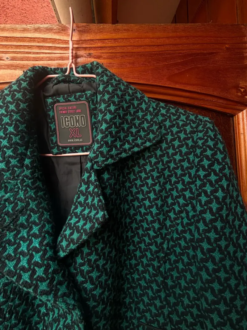 Abrigo estampado verde y negro Icono XL - 2