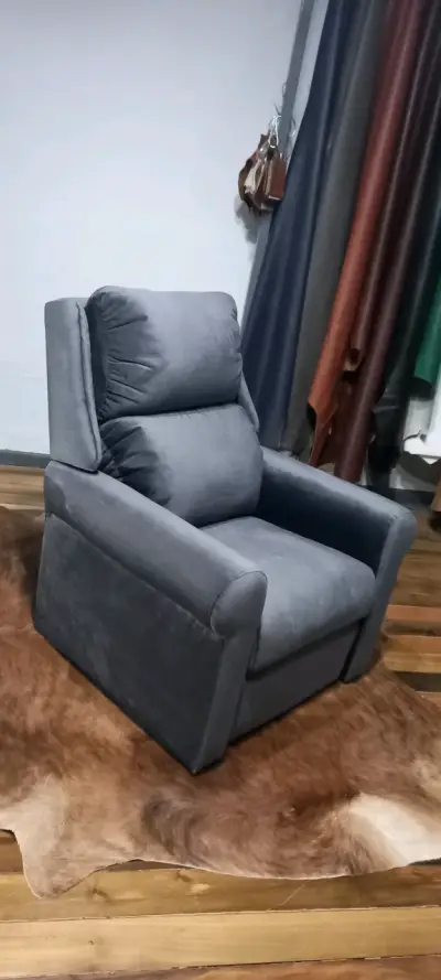 Sillón reclinable gris moderno y cómodo - miniatura 2