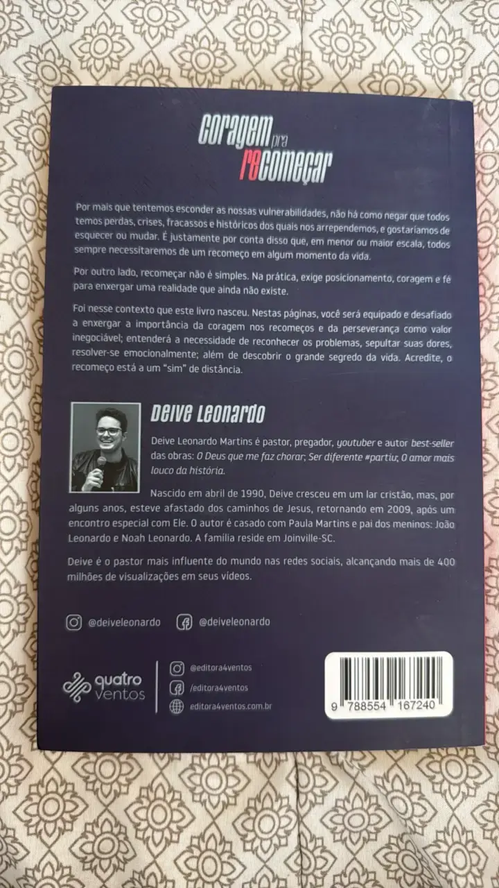 Libro 'Coragem pra Recomeçar' de Deive Leonardo - 2