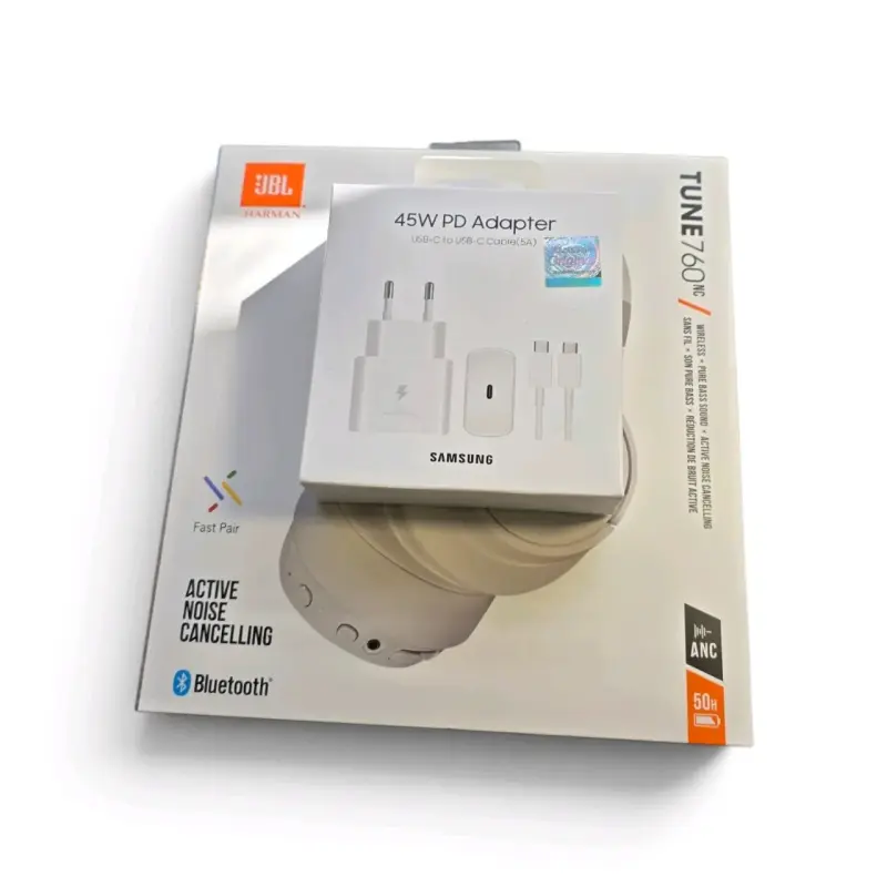 Audífonos JBL Tune 760NC con adaptador Samsung 45W - 1
