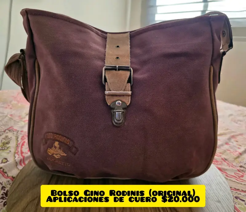 Bolso Gino Rodinis con aplicaciones de cuero