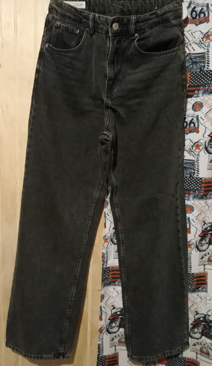 Jeans negros de mezclilla para hombre - 3