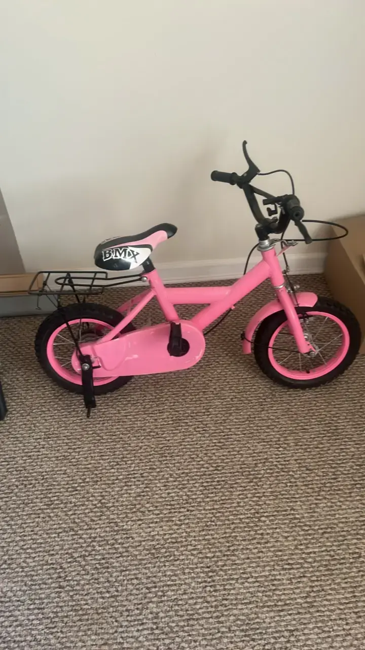 Bicicleta infantil BMX rosa - 1