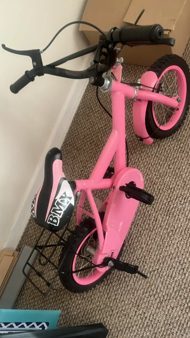 Bicicleta infantil BMX rosa - 2