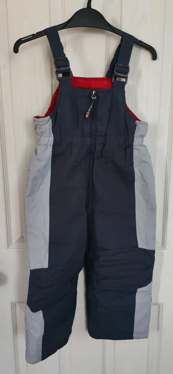 Pantalones de nieve para niños azul y gris - 1