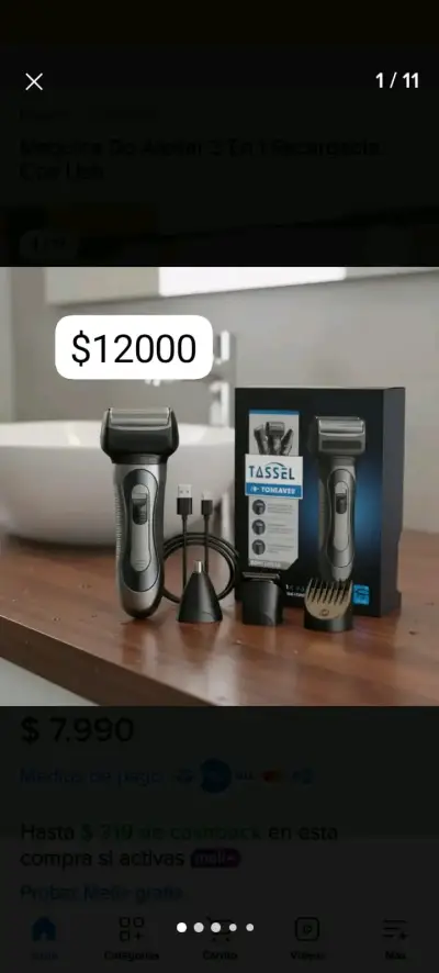 Máquina de afeitar 3 en 1 recargable USB - miniatura 1