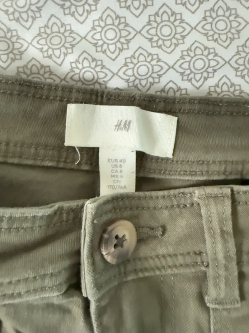 Pantalón cargo verde mujer talla 40 - 3