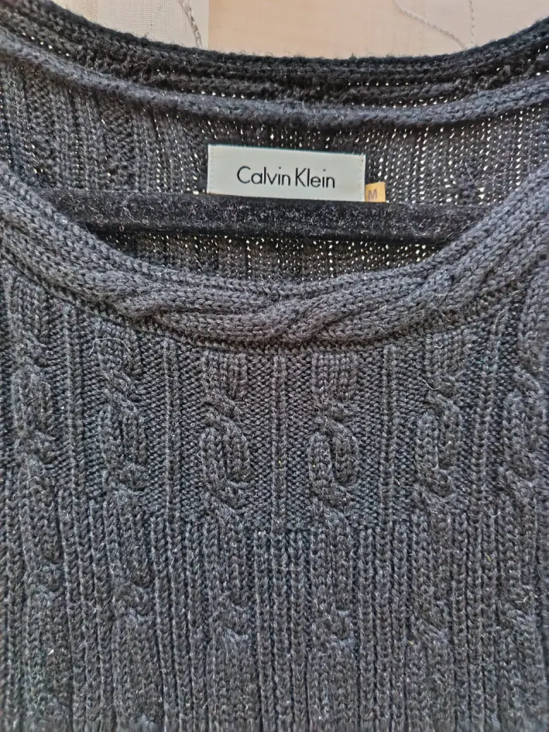 Vestido negro Calvin Klein de punto - 5