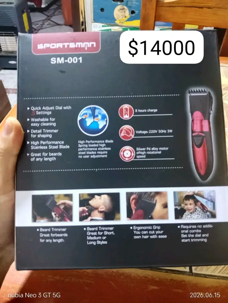 Cortadora de cabello recargable Sportsman SM-001 - 3