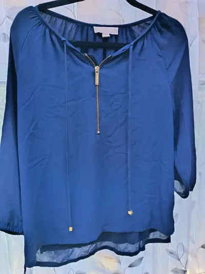 Blusa azul con cierre Michael Kors - miniatura 1