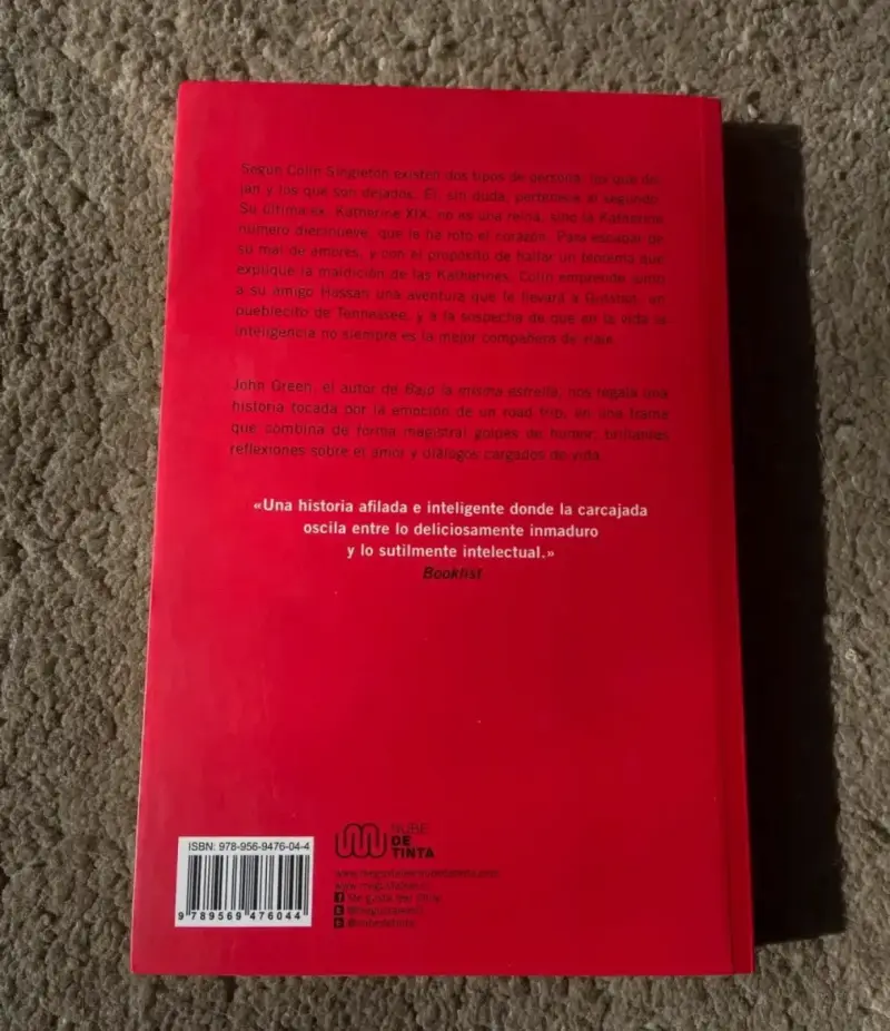 Libro 'El Teorema Katherine' de John Green - 2
