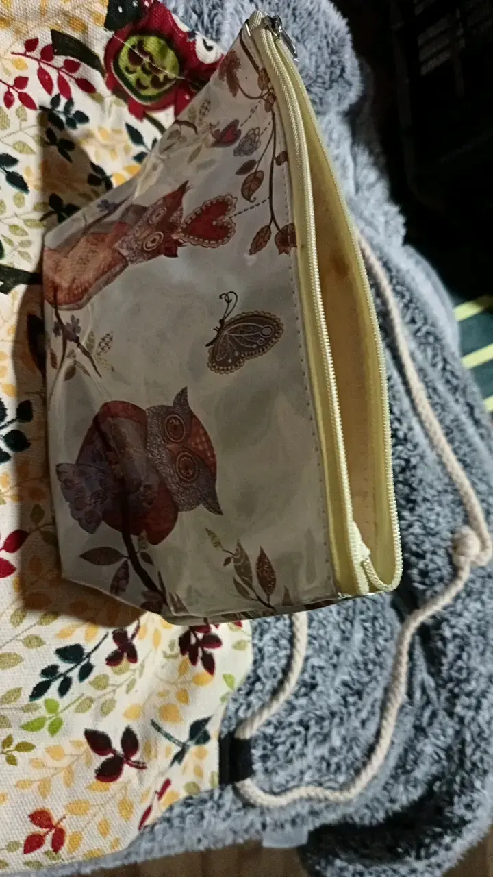 Bolso de tela con diseño de búhos - 2