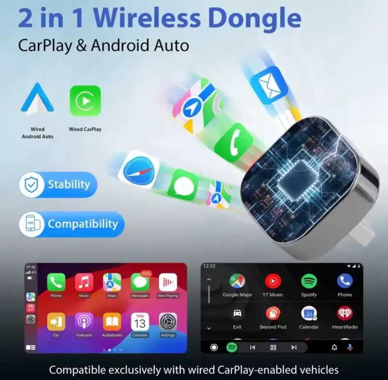 Adaptador inalámbrico CarPlay y Android Auto - 2