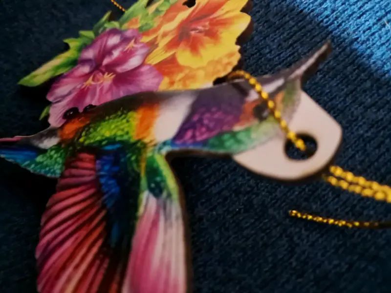 Guirnalda decorativa de colibríes y flores - 4