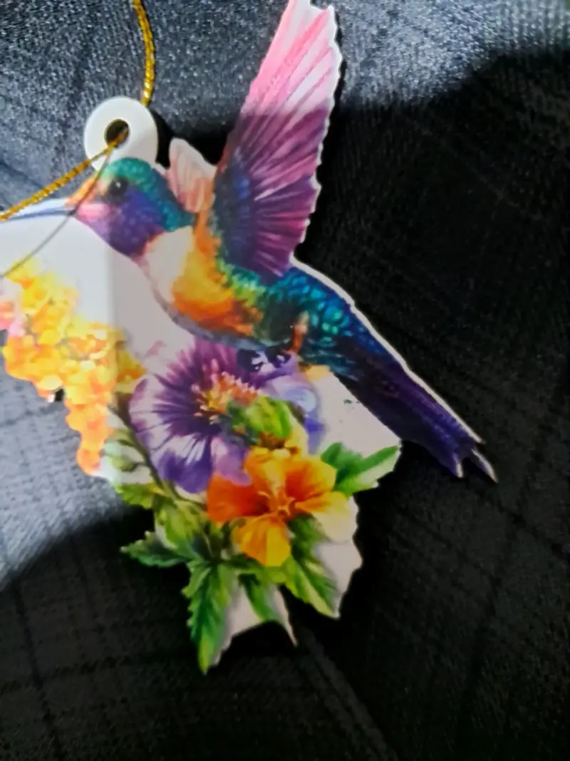 Guirnalda decorativa de colibríes y flores - 6