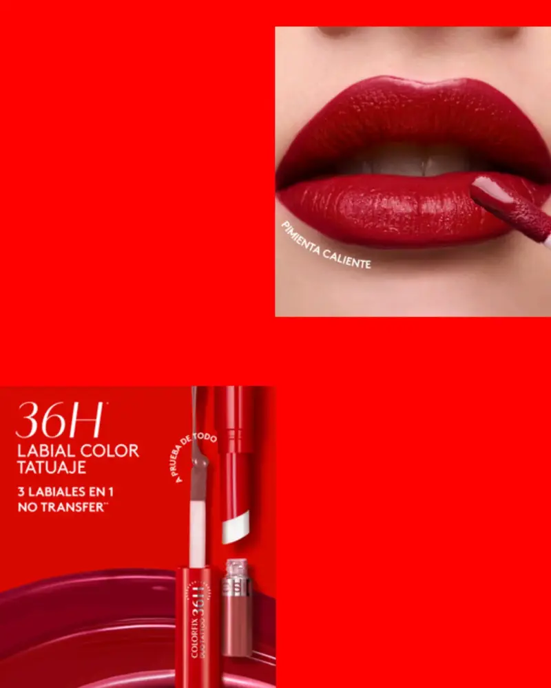Labial Colorfix Duo Tatoo Pimiento Caliente - 1