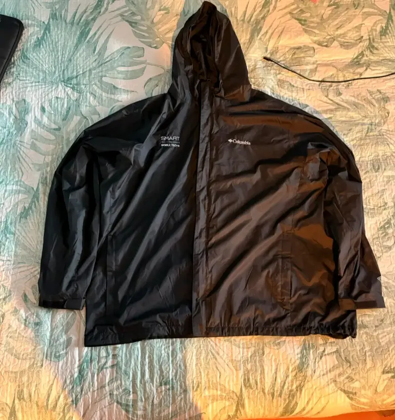 Chaqueta impermeable Columbia negra