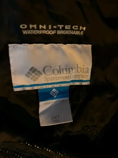 Chaqueta impermeable Columbia negra - miniatura 3