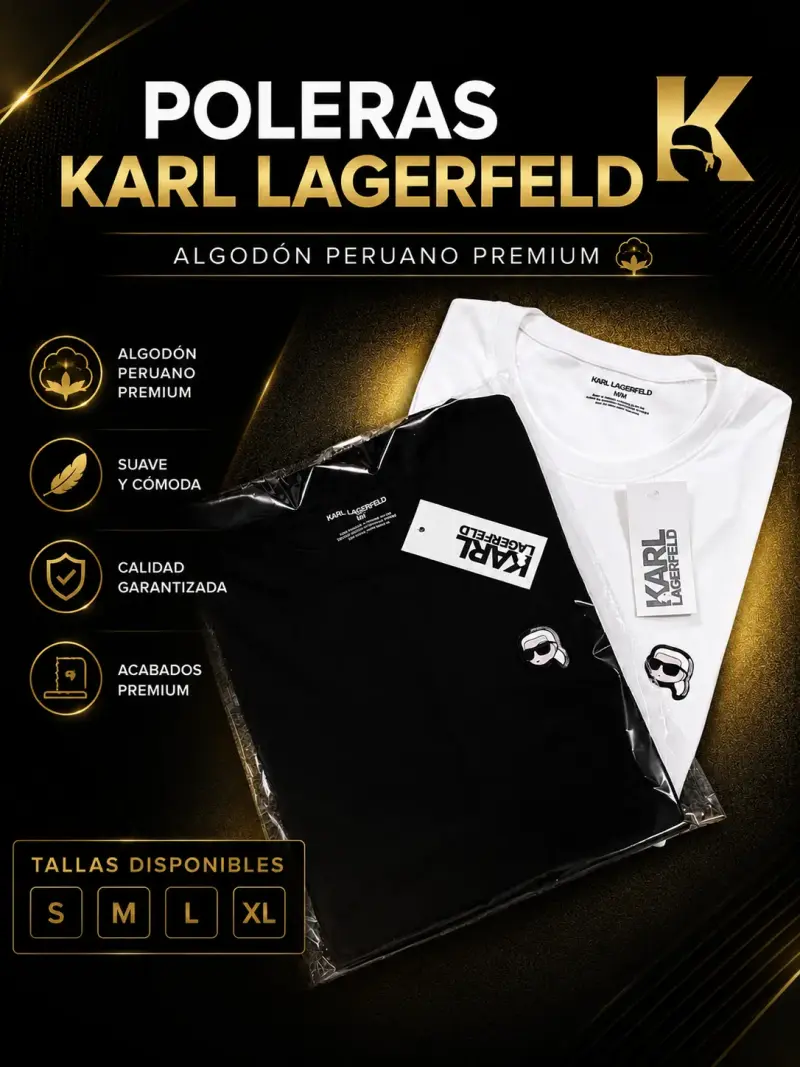Poleras Karl Lagerfeld algodón peruano premium